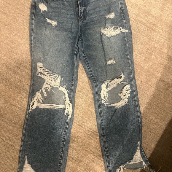 Flying Monkey distressed baggy fit jeans with rips - Picture 2 of 2